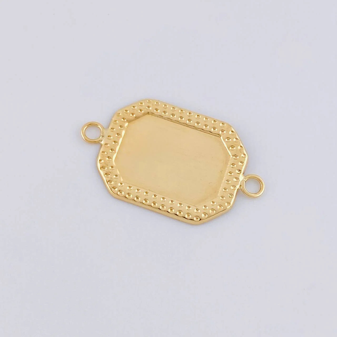 Herraje Placa Marco Bordeado 0.65 g / 2.2 cm Oro Amarillo 18K