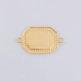 Herraje Placa Marco Bordeado 0.65 g / 2.2 cm Oro Amarillo 18K