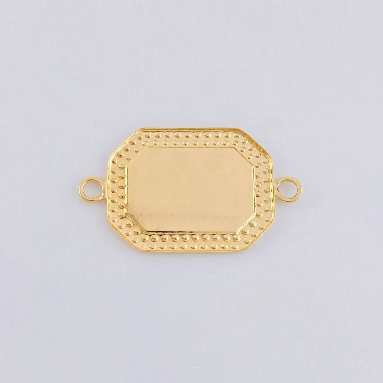 Herraje Placa Marco Bordeado 0.65 g / 2.2 cm Oro Amarillo 18K