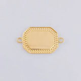 Herraje Placa Marco Bordeado 0.7 g / 2.2 cm Oro Amarillo 18K