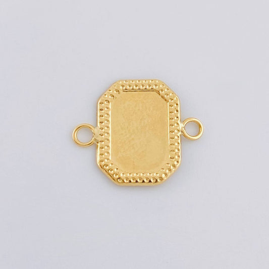 Herraje Placa Marco Bordeado 0.45 g / 1.6 cm Oro Amarillo 18K