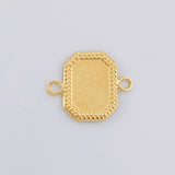 Herraje Placa Marco Bordeado 0.5 g / 1.6 cm Oro Amarillo 18K
