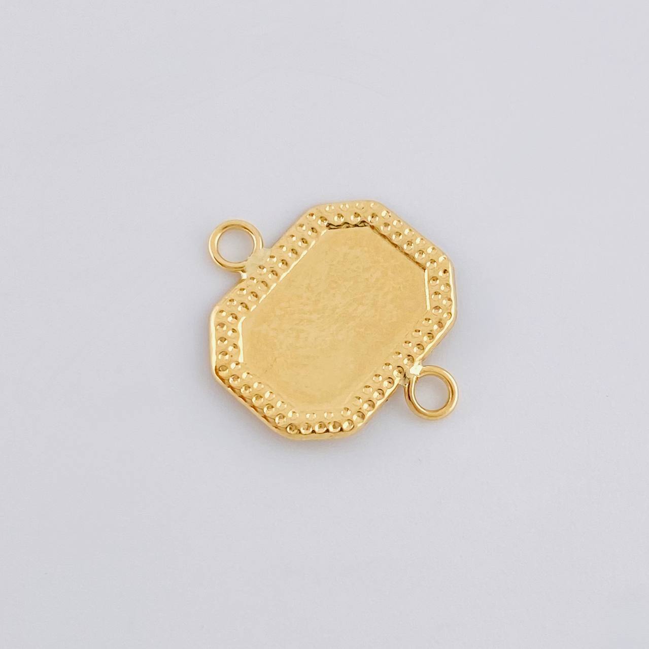 Herraje Placa Marco Bordeado 0.7 g / 2 cm Oro Amarillo 18K