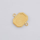 Herraje Placa Marco Bordeado 0.45 g / 1.6 cm Oro Amarillo 18K