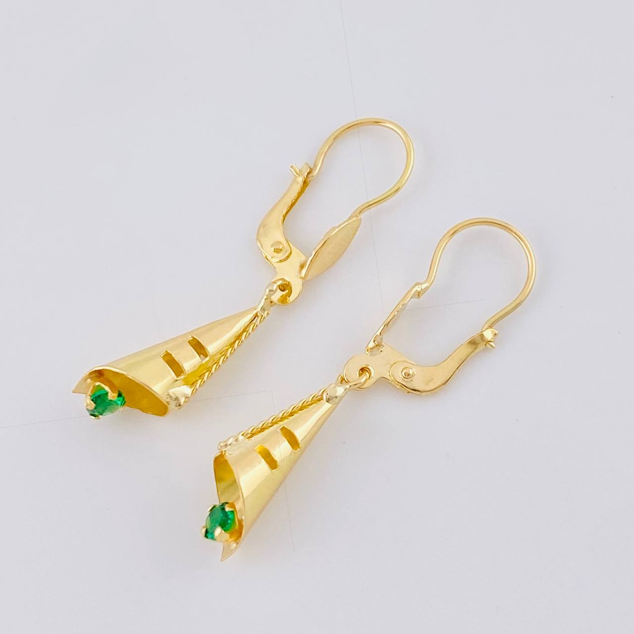 Candongas Lagrima Gota 1.6g / 3.5cm Oro Amarillo 18K
