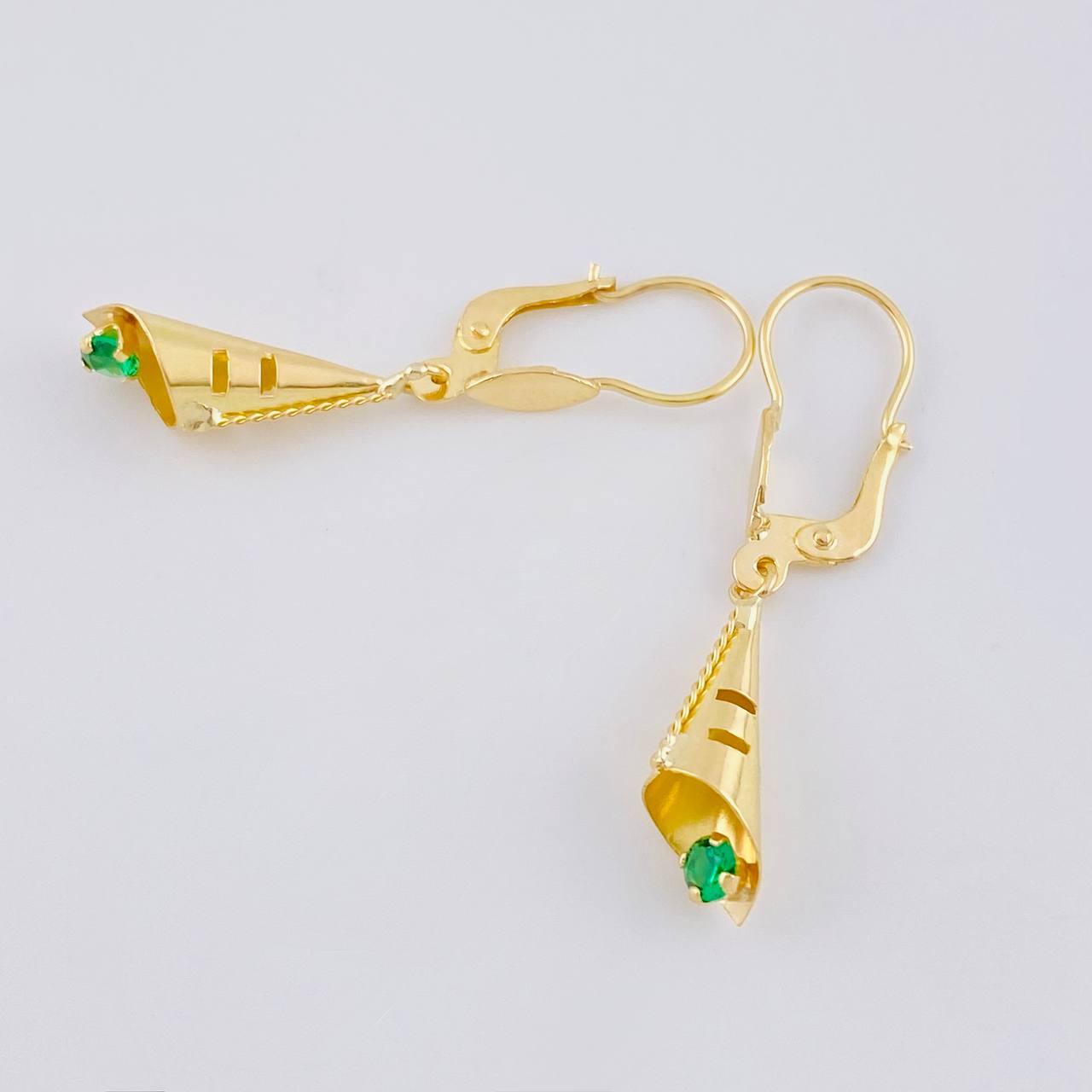 Candongas Lagrima Gota 1.6g / 3.5cm Oro Amarillo 18K