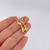 Candongas Lagrima Gota 1.55g / 3.5cm Oro Amarillo 18K