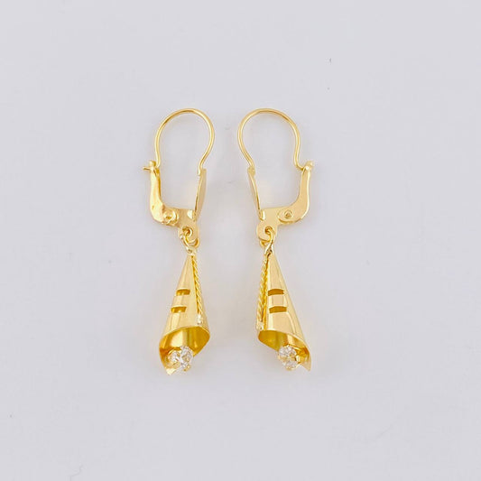 Candongas Lagrima Gota 1.65 g / 3.5 cm Oro Amarillo 18K
