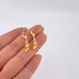 Candongas Lagrima Gota 1.65g / 3.5cm Oro Amarillo 18K