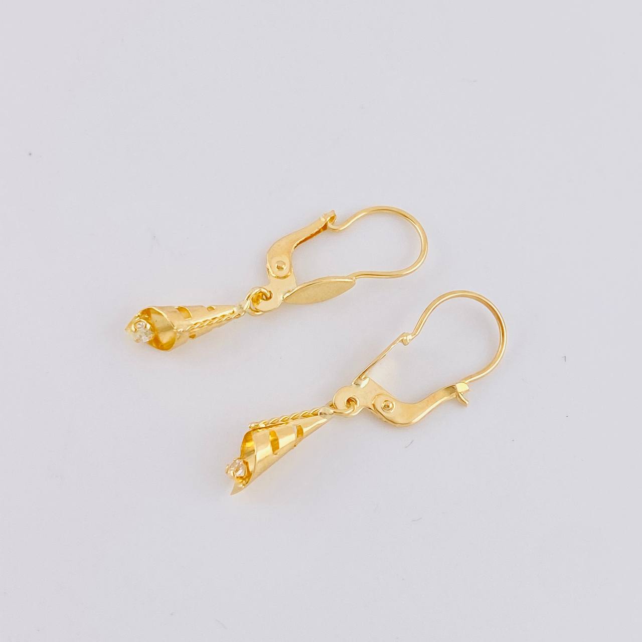 Candongas Lagrima Gota 1.15g / 1.9cm Oro Amarillo 18K