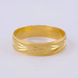 Anillo Argolla Junco Diamantada Mate 2.8 g / T10 1/4 Oro Amarillo 18K