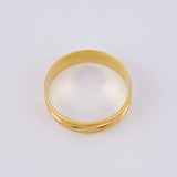 Anillo Argolla Junco Diamantada Mate 2.8 g / T10 1/4 Oro Amarillo 18K