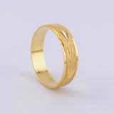 Anillo Argolla Junco Diamantada Mate 2.8 g / T10 1/4 Oro Amarillo 18K