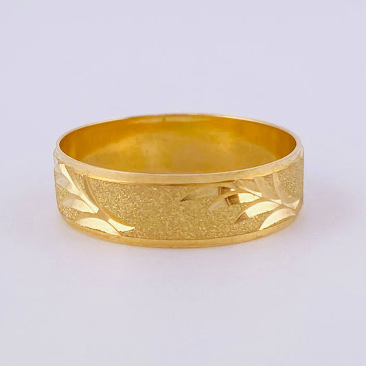 Fabricacion Bajo Pedido Argolla Abedul 4gr / Mate Relieve Oro Amarillo 18K