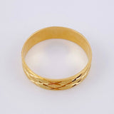 Anillo Argolla malla zig-zag diamantada 3.9g / T10 3/4 Oro Amarillo 18K