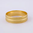 Anillo Argolla Doble Linea Mate 2.4 g / T7 Oro Amarillo 18K