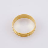 Anillo Argolla Doble Linea Mate 2.8 g / T9 Oro Amarillo 18K
