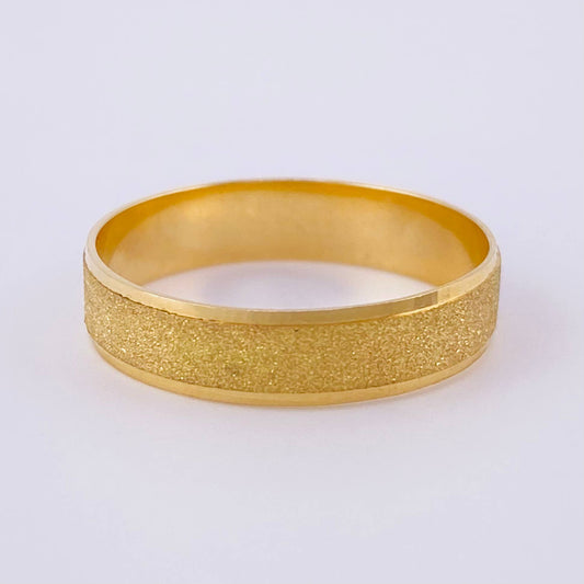 Fabricacion Bajo Pedido Argolla Diamantada Carril 4gr / Mate Relieve Oro Amarillo 18K