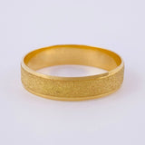 Anillo Argolla Diamantada Carril Mate 3 g / T10 1/4 Oro Amarillo 18K