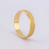 Anillo Argolla Diamantada Carril Mate 3 g / T10 1/4 Oro Amarillo 18K