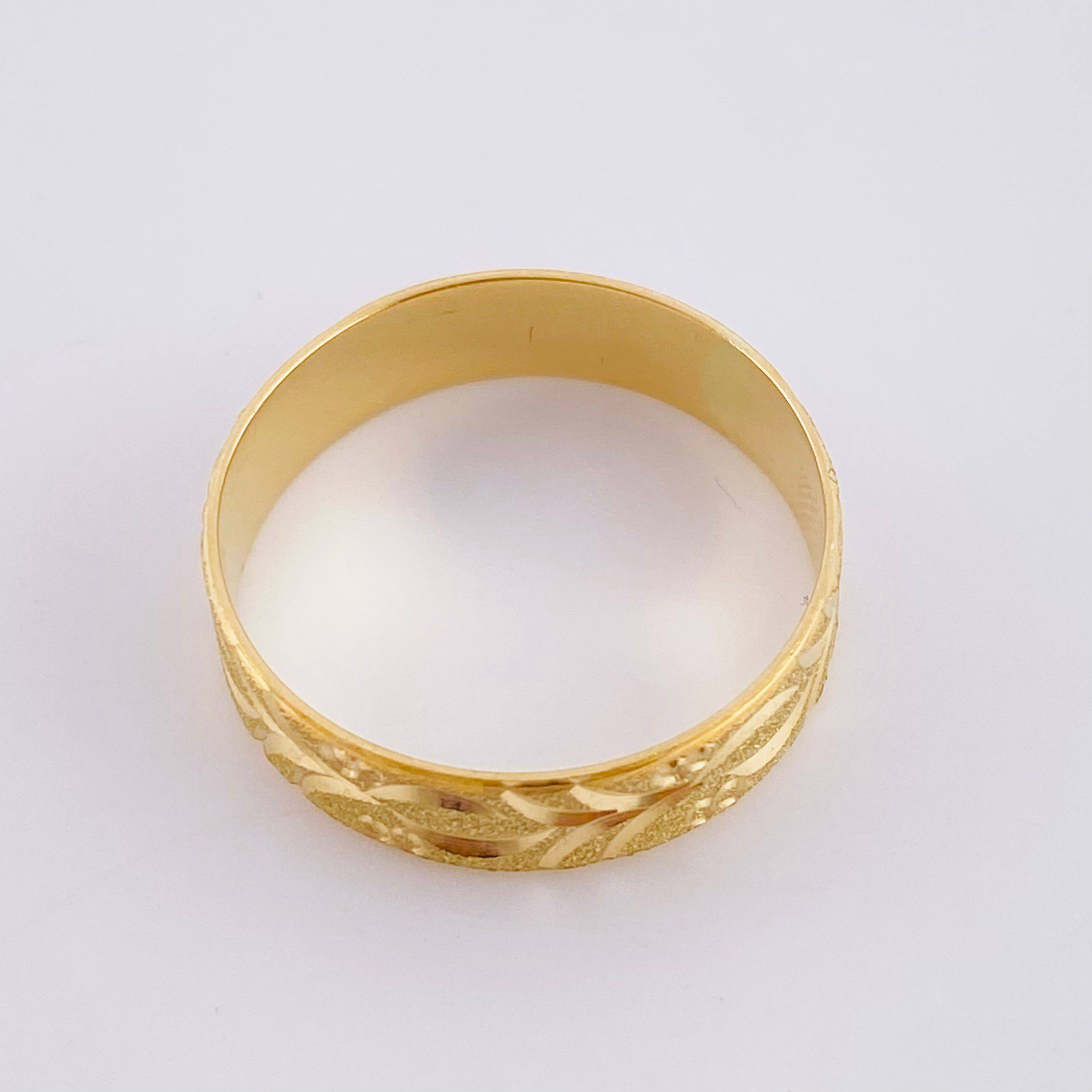 Anillo Argolla liana de hidra mate 2.9g / T5 1/4 Oro Amarillo 18K