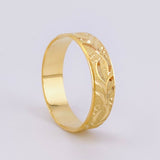 Anillo Argolla liana de hidra mate 3.45g / T9 1/4 Oro Amarillo 18K