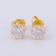 Topos Seis Garras Diamantes 1,3 Qts 2.05 g / 5.1 mm Oro Amarillo 18K