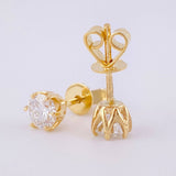Topos Seis Garras Diamantes 1,3 Qts 2.05 g / 5.1 mm Oro Amarillo 18K