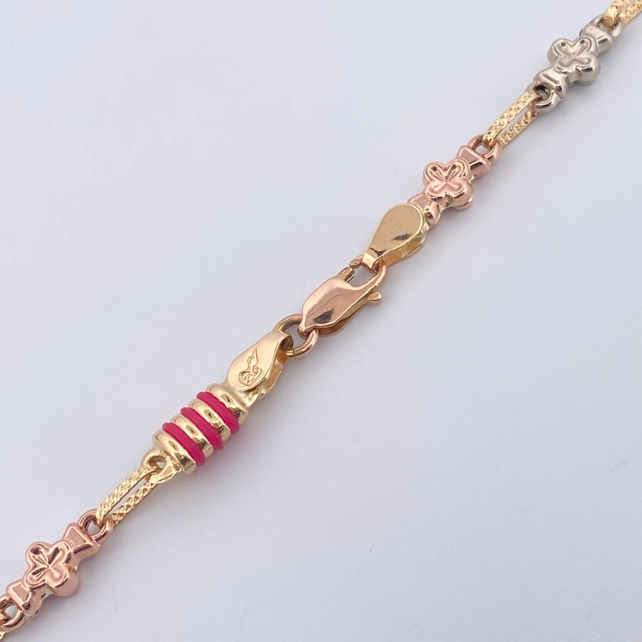 Cadena Rustica Flores 12.5gr / 60cm / Oro 18K &