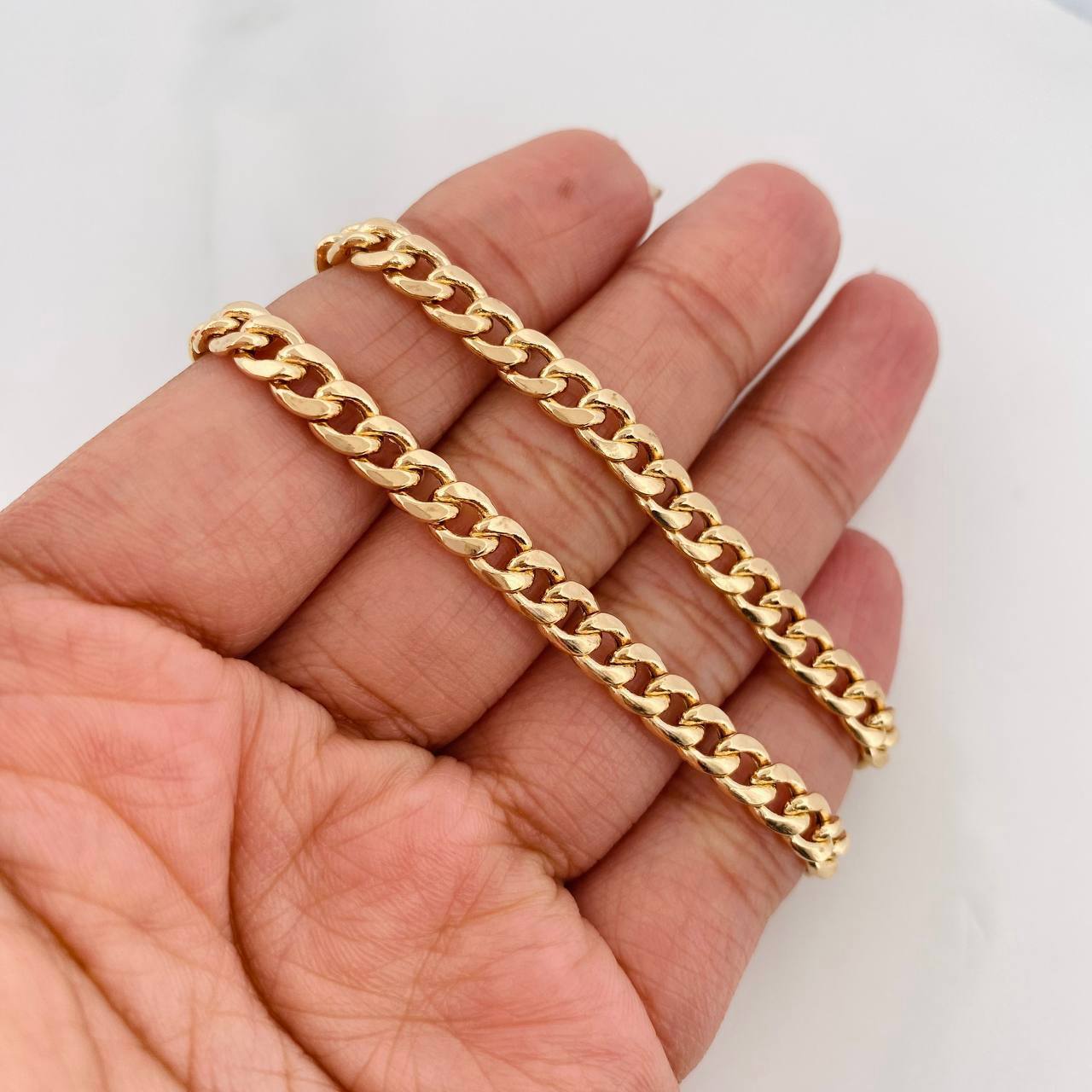 Cadena Cubana 19.1 g / 60 cm / 5.15 mm Oro Amarillo 18K