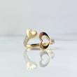 Anillo Corazón Apendice 2.05gr / T5 3/4 / Circones Blancos Oro Amarillo 18K