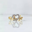 Anillo Infinito Corazón Fé 2.65gr / T6 3/4 / Circones Blancos Oro Amarillo 18K