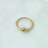 Anillo Flor Arcada 1.5gr / T5 3/4 / Circones Blancos Verde Oro Amarillo 18K