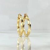 Candongas Kari 3.85gr / 3cm / Entorchadas Oro Amarillo 18K *