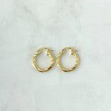 Candongas Carly 0.95gr / 1.5cm / Punteadas Oro Amarillo 18K *