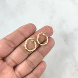 Candongas Carly 1.05gr / 1.6cm / Punteada Oro Amarillo 18K