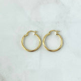 Candongas Mary 1.35gr / 2.4cm / Entorchadas Oro Amarillo 18K