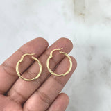 Candongas Mary 1.4gr / 2.4cm / Entorchadas Oro Amarillo 18K