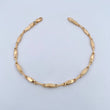 Pulso Rustico Capullo 3.3gr / 20.8cm / 3.2mm Punteado Oro Amarillo 18K $