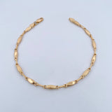 Pulso Rustico Capullo 3.3gr / 20.8cm / 3.2mm Punteado Oro Amarillo 18K $