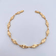 Pulso Rustico Eslabon 4.95gr / 21.3cm / 5.2mm Diamantado Oro Amarillo 18K $
