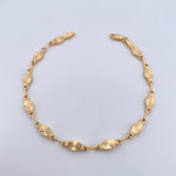 Pulso Rustico Eslabon 4.95gr / 21.3cm / 5.2mm Diamantado Oro Amarillo 18K $