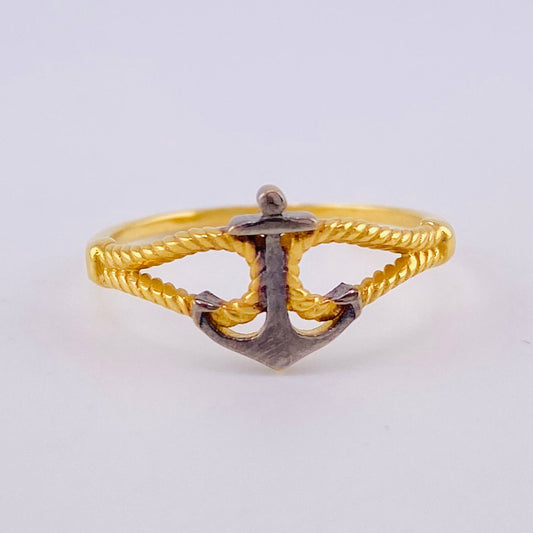 Anillo Ancla 1.75gr / T6 3/4 / Oro Amarillo
