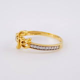 Anillo Churumbela Fe 1.55gr / T6 1/4 / Circones Blancos Dos Oros Amarillo Blanco
