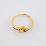 Anillo Churumbela Fe 1.55gr / T6 1/4 / Circones Blancos Dos Oros Amarillo Blanco