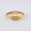 Anillo Centro Rectangular 1.6gr / T6 / Liso Oro Amarillo 18K