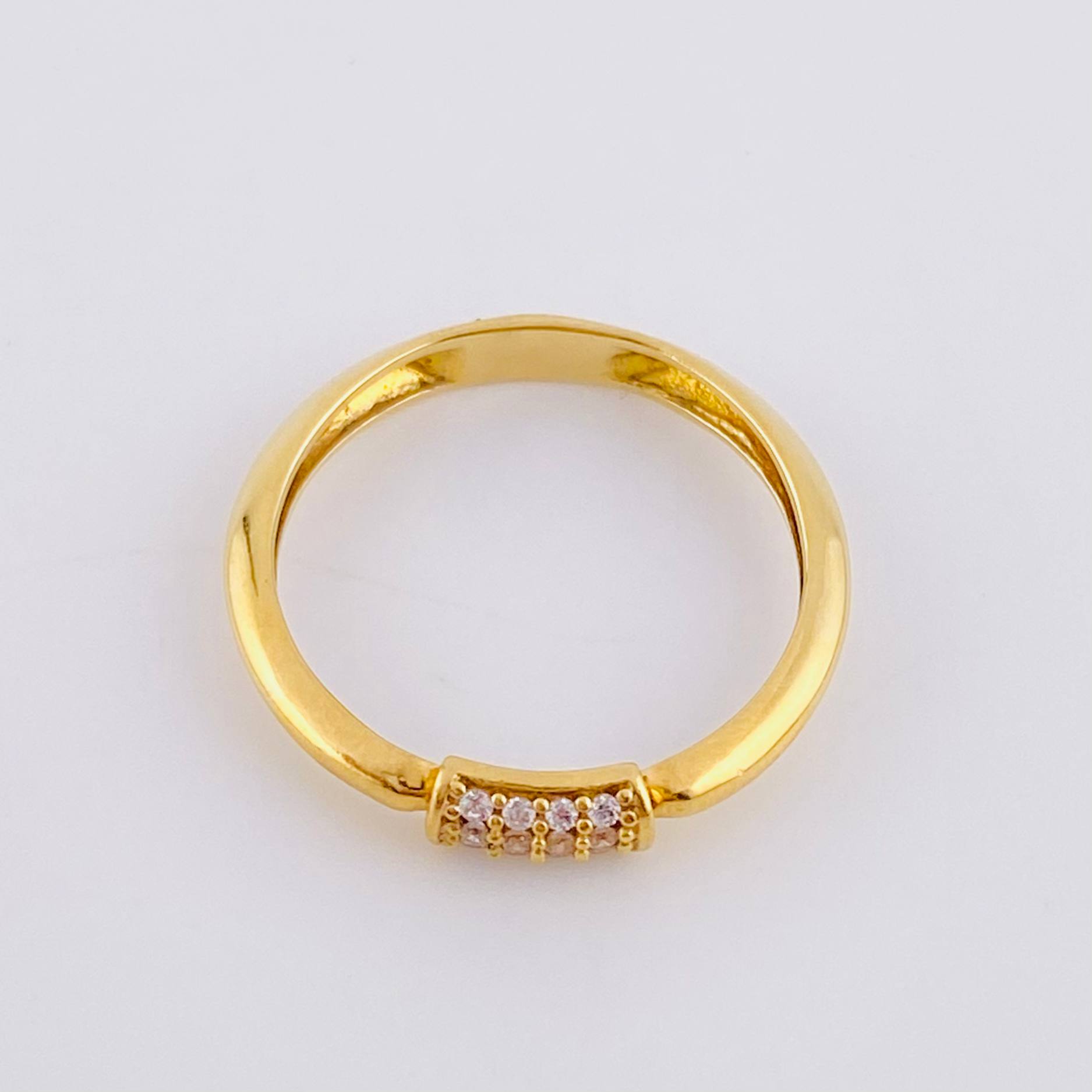 Anillo Centro Rectangular 1.6gr / T6 / Liso Oro Amarillo 18K