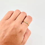 Anillo Centro Rectangular 1.6gr / T6 / Liso Oro Amarillo 18K