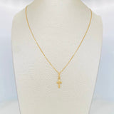 Set Cadena Veneciana + Dije Cruz / 1.4 g / 45.5 cm Oro Amarillo 18K