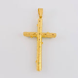 Dije Cruz Tronco Esmeraldas 5,10 Qts 6.6 g / 6.2 cm Oro Amarillo 18K
